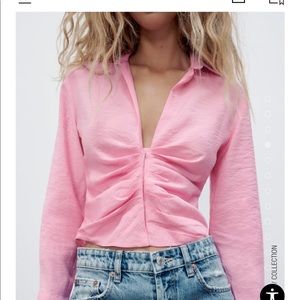 COPY - Zara fluid ruched shirt